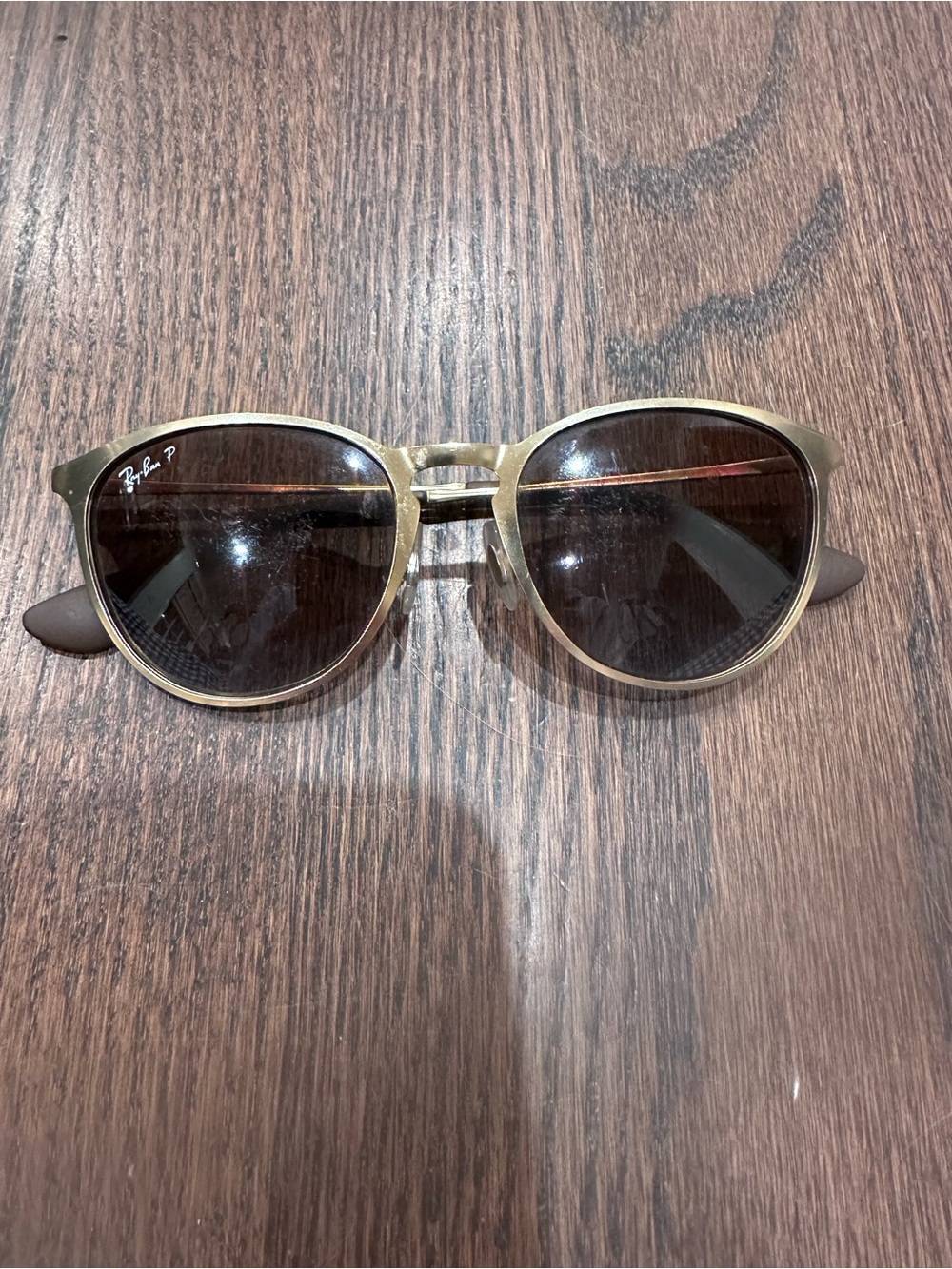 Ray Ban Polarized Erika Metal Frame Round Sunglasses RB3539